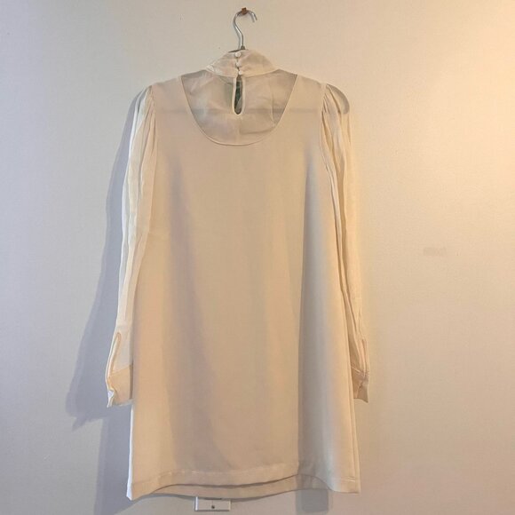 NWT United Colors of Benetton Cream Crepe Dress Sz XS - Picture 7 of 7
